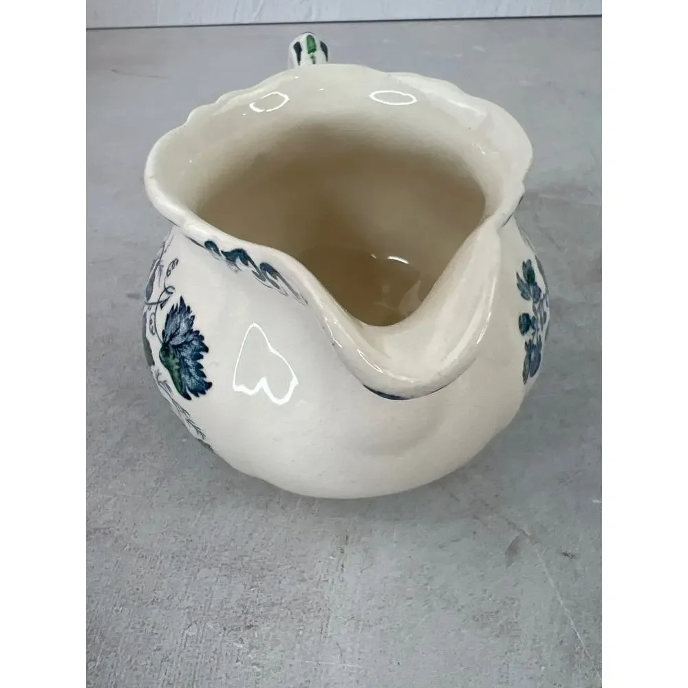 Antique Masons Ironstone of England Royal Blue Fruit‎ Basket Creamer